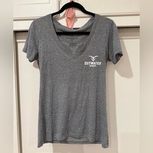Cutwater Spirits Gray Women's V-Neck Top